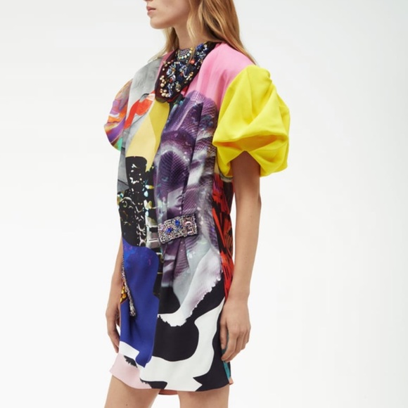 ZARA LIMITED EDITION JEWEL PRINT EMBROIDERED DRESS - Picture 5 of 9